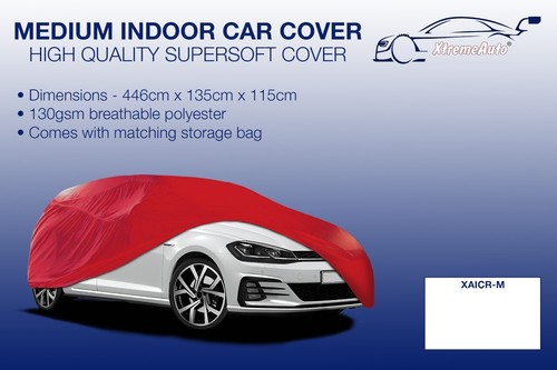Medium red indoor car cover - indoor,